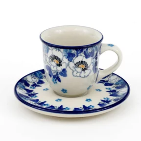 Filiżanka i spodek espresso B10 0,06l <br> 2222X Biało-niebieskie anemony
